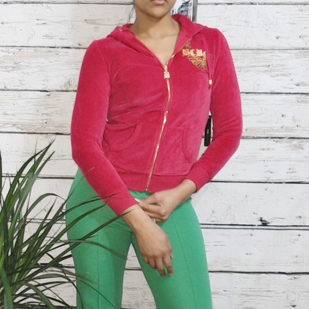 3/$20 BCBGMaxazria Pink Velour zip up